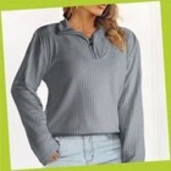 Sweaters - Gray Quarter-Zip Pullover Sweater